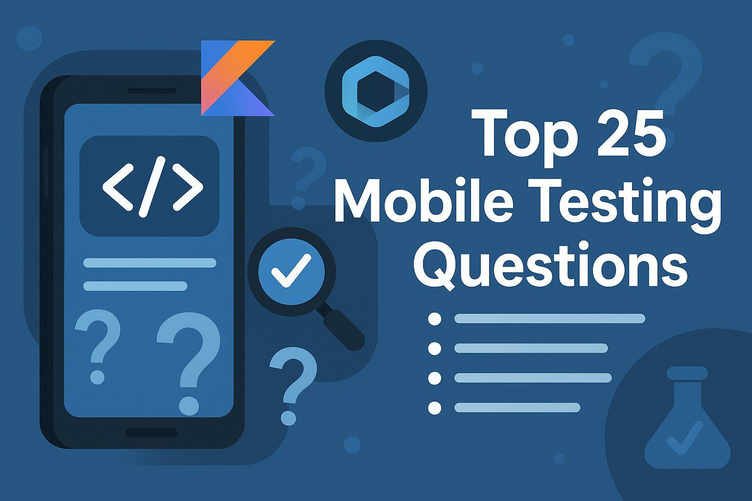 Top 25 Mobile Testing Interview Questions (with Kotlin Code Samples)